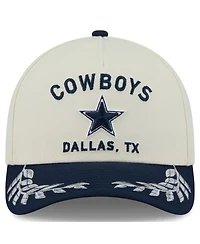 New Era Men's Cream/Navy Dallas Cowboys 2025 Nfl Draft 9FORTY A-Frame M-Crown Adjustable Hat
