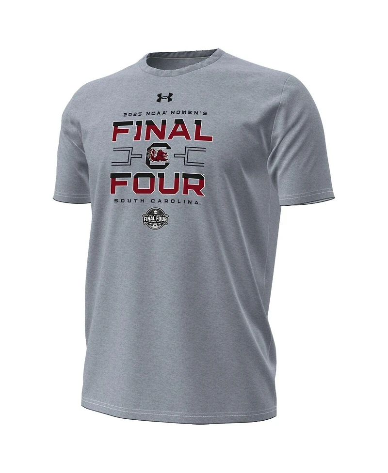 Under Armour Men's Gray South Carolina Gamecocks 2025 Ncaa Women's Basketball Tournament March Madness Final Four Locker Room T-Shirt