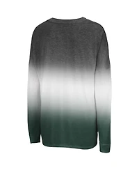 Colosseum Women's Black Michigan State Spartans Winkle Dip Dye Long Sleeve T-Shirt