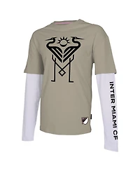 Stadium Essentials Men's Tan Inter Miami Cf Status Long Sleeve T-Shirt