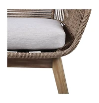 Outdoor Solid Wood Dining Chair with Cushion Perfect for Patio & Garden