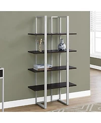 Metal 4-Tier Bookshelf – Open Shelving Unit for Home or Office