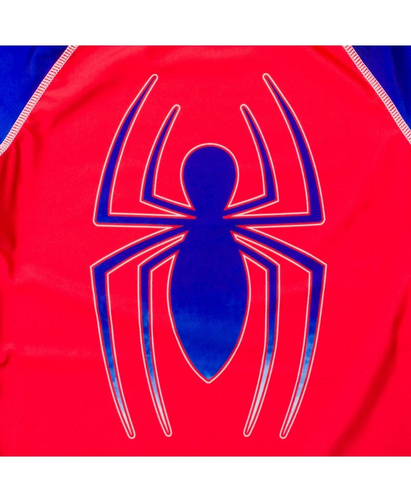 Spider-Man Toddler Boys Upf 50+ Rash Guard and Swim Trunks Outfit Set