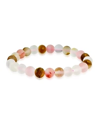 Bling Jewelry Natural Multi Color Round Beads 8MM Strand Stackable Stretch Bracelet