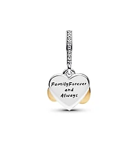 Pandora Two-Tone Sparkling Infinity Heart Dangle Charms