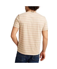Lucky Brand Men's Venice Burnout Stripe Crew Neck T-Shirt