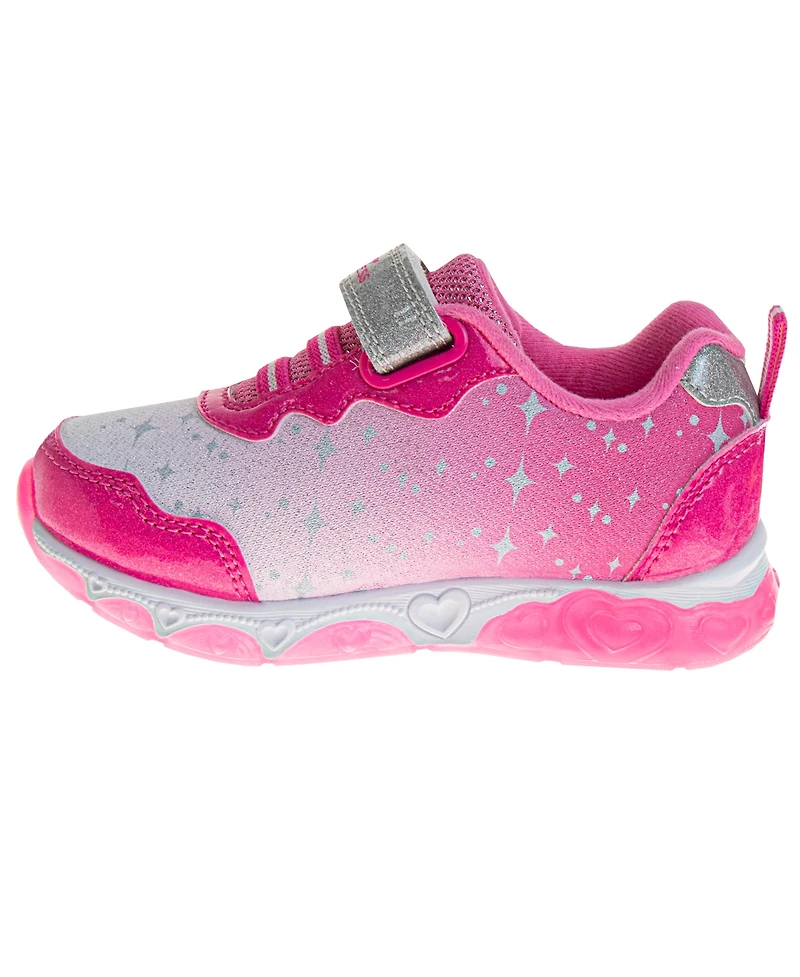 Disney Toddler Girls Princess Hook and Loop Sneakers