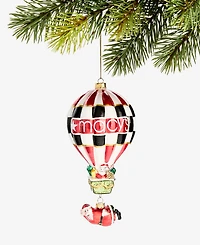 Holiday Lane Macy's Checkered Hot Air Balloon Ornament, Exclusively at Macy's