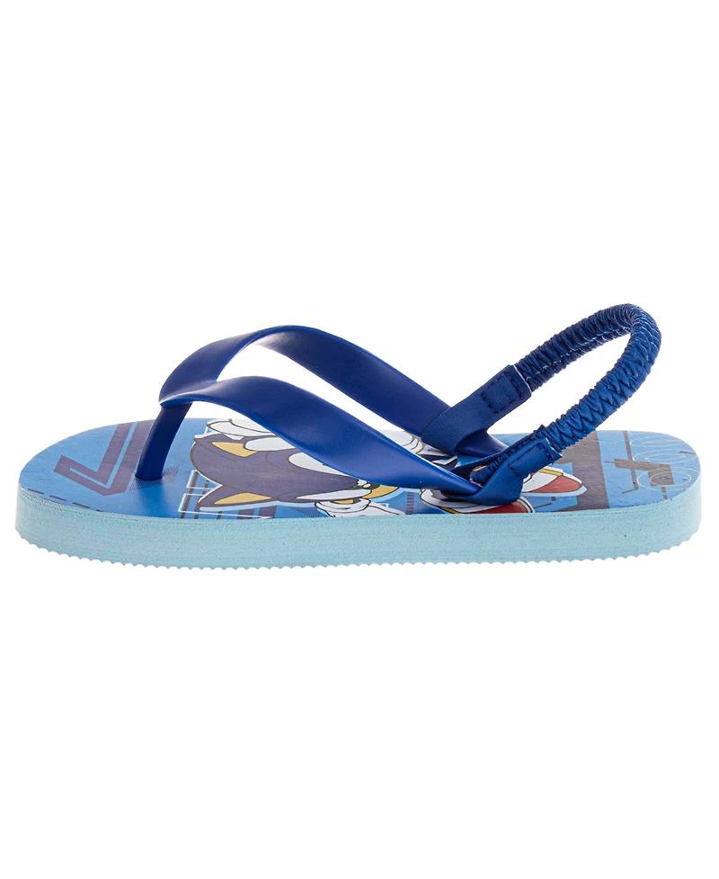 Sonic The Hedgehog Toddler Boys Slip On Flip Flop Slippers