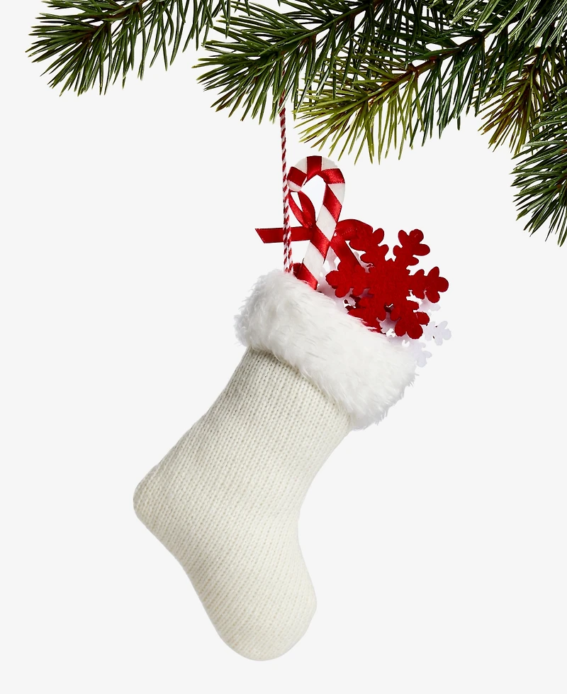 Holiday Lane Nordic Wonderland Fabric Stocking Ornament, Macy's Exclusive