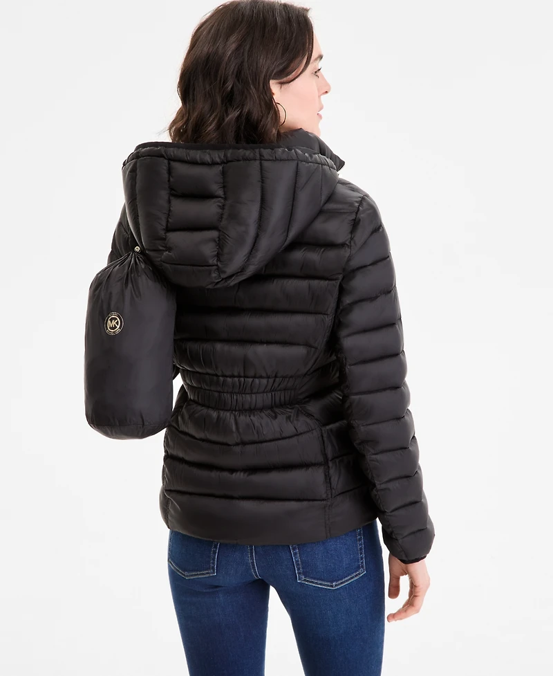 Michael Kors Women's Hooded Shine Packable Puffer Coat, Exclusively at Macy's