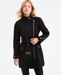 Michael Kors Women's Asymmetric Belted Coat, Exclusively at Macy's