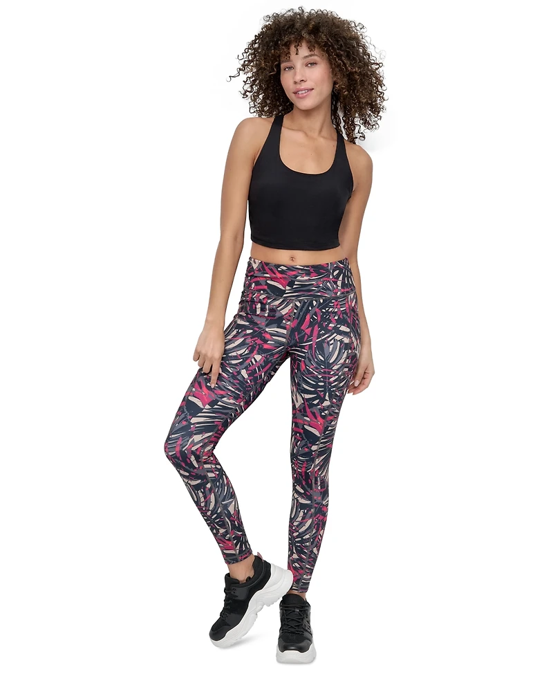 Dkny Sport Women's Printed High-Waist 7/8 Tights