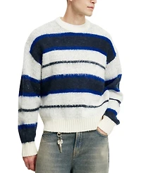 Cotton On Men's Box Fit Fuzzy Crew Knit Sweater