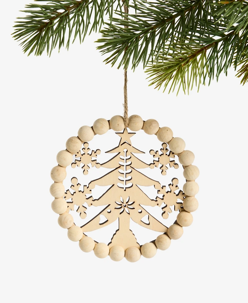 Holiday Lane Nordic Wonderland Wooden Tree Ornament, Macy's Exclusive