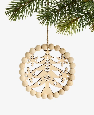 Holiday Lane Nordic Wonderland Wooden Tree Ornament, Macy's Exclusive
