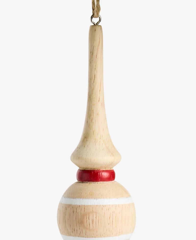 Holiday Lane Nordic Wonderland Wood Finial Ornament, Macy's Exclusive