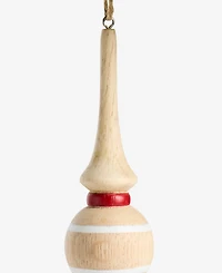 Holiday Lane Nordic Wonderland Wood Finial Ornament, Macy's Exclusive