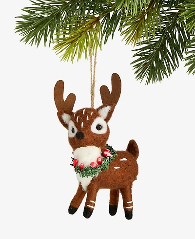 Holiday Lane Tiny Tidings Fabric Deer Ornament, Macy's Exclusive