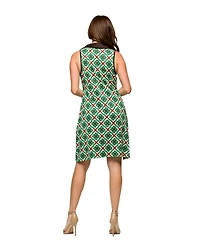 24seven Comfort Apparel Women's Sleeveless Collared Mini Dress