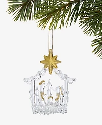 Holiday Lane Blessed Glass Holy Family Ornament, Macy's Exclusive