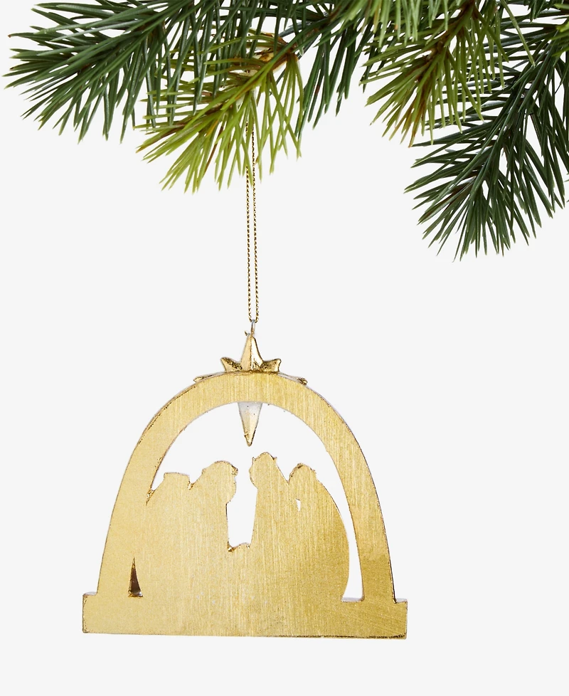 Holiday Lane Blessed Arched Nativity Scene Ornament, Macy's Exclusive