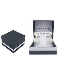 And Now This Crystal Baguette Hinged Hoop Earrings