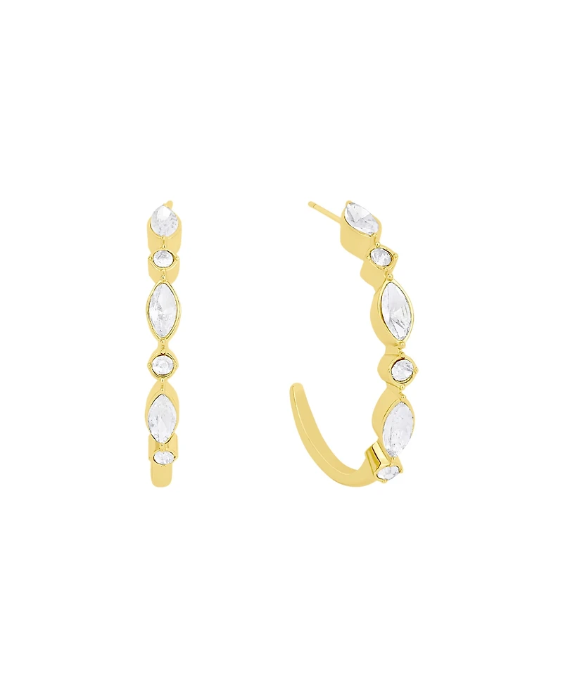 And Now This Crystal C Hoop Earrings