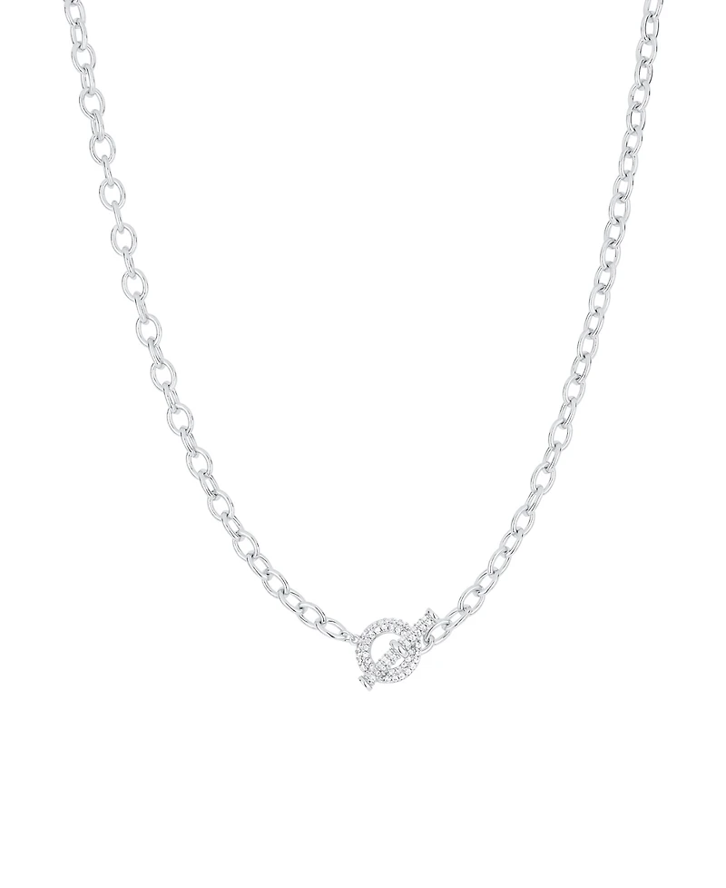 And Now This Cubic Zirconia Toggle Necklace