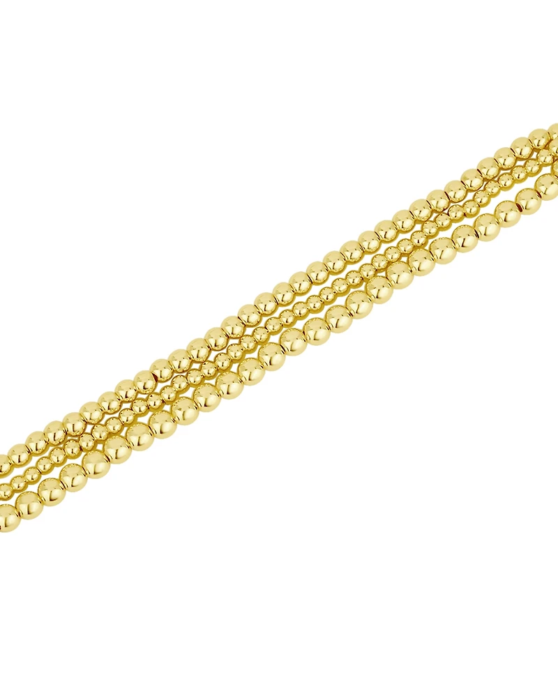 And Now This Triple Row Bead Bracelet