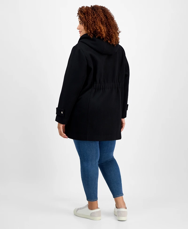 Michael Kors Plus Hooded Coat, Exclusively at Macy's