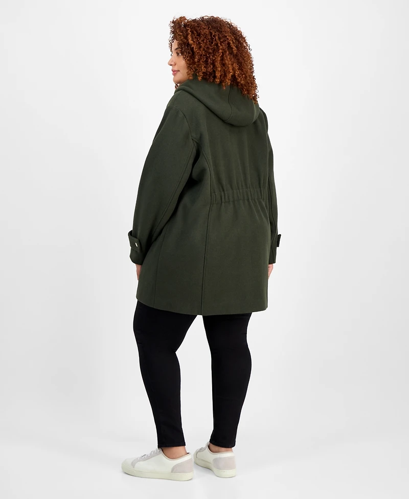 Michael Michael Kors Plus Size Hooded Coat, Exclusively at Macy's