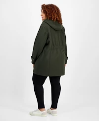 Michael Michael Kors Plus Size Hooded Coat, Exclusively at Macy's