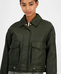 Michael Kors Women's Reversible Bomber Barn Jacket