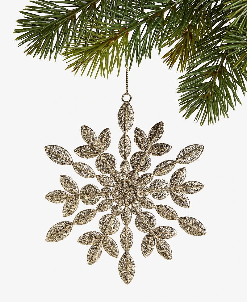 Holiday Lane Gilded Glamour Embellished Snowflake Ornament, Macy's Exclusive