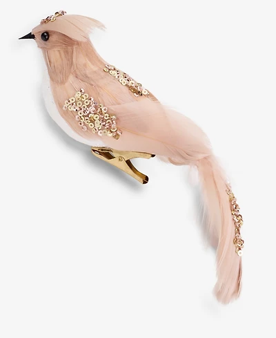 Holiday Lane Gilded Glamour Feather Bird Clip Ornament, Macy's Exclusive