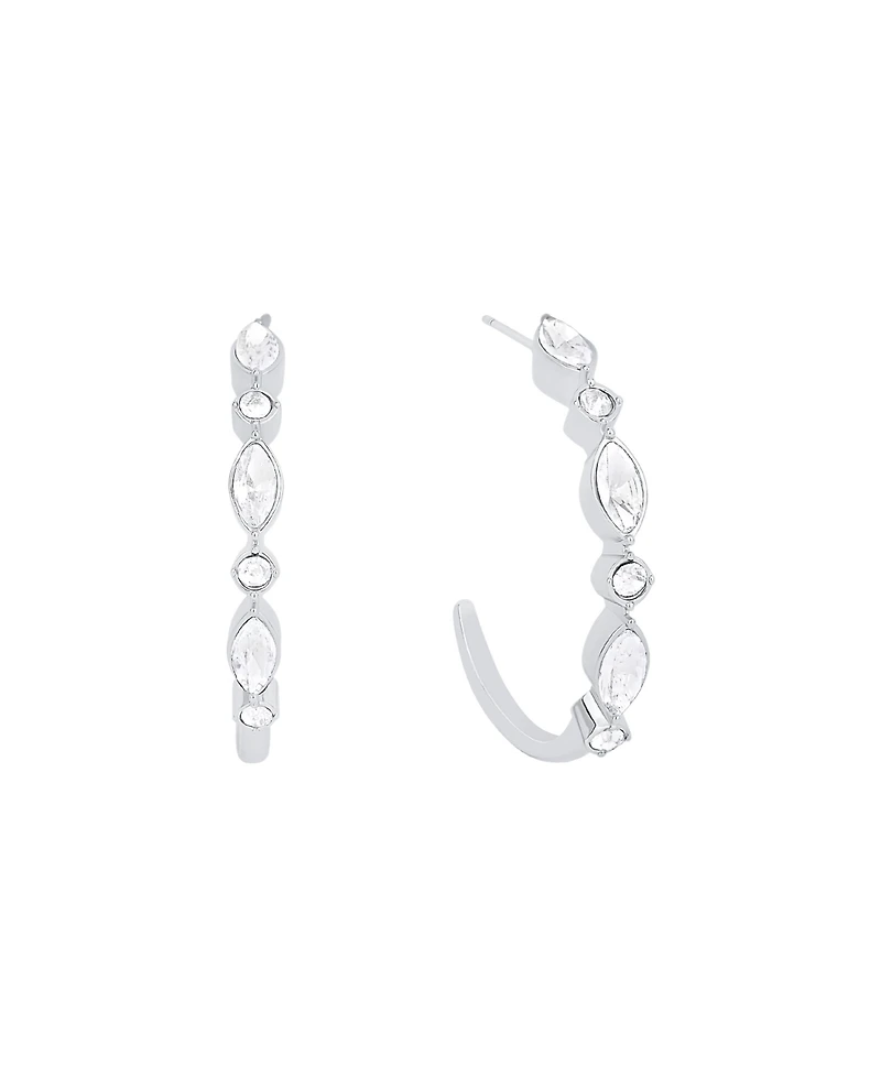 And Now This Crystal C Hoop Earrings