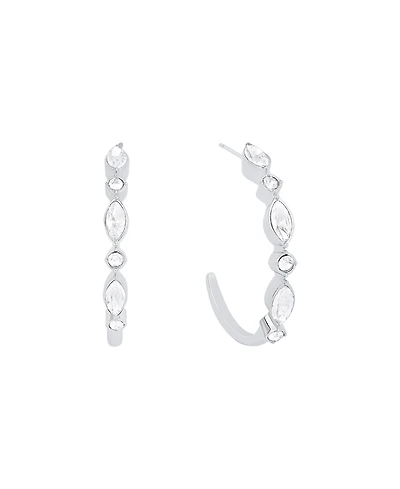 And Now This Crystal C Hoop Earrings