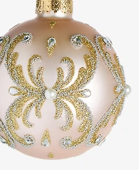 Holiday Lane Gilded Glamour Pink Gem Ball Ornament, Macy's Exclusive