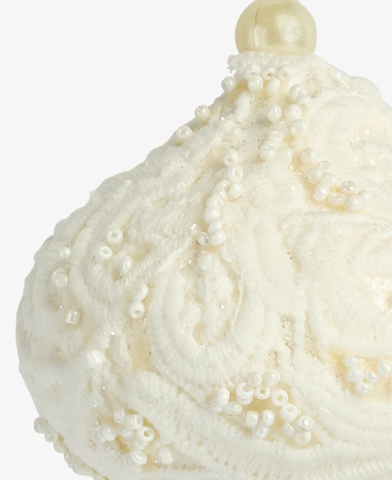 Holiday Lane Iced Delight White Onion Ornament, Macy's Exclusive