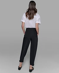 Karl Lagerfeld Paris Women's Tabbed Cropped Pants