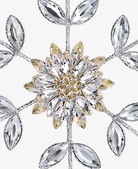 Holiday Lane Jeweled Classics Gold and Gem Snowflake Ornament, Macy's Exclusive