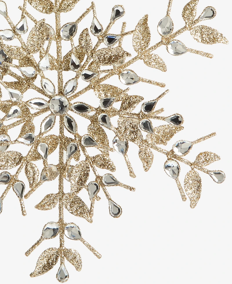 Holiday Lane Jeweled Classics Gold Snowflake Ornament, Macy's Exclusive