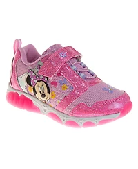 Disney Toddler Girls Light Up Hook and Loop Sneakers