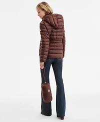 Michael Kors Women's Hooded Shine Packable Puffer Coat, Exclusively at Macy's