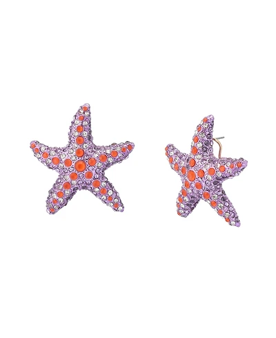 Betsey Johnson Mermaid Jewels Starfish Button Earrings