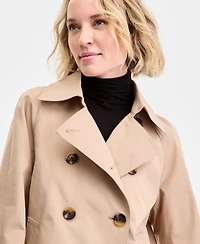 Michael Kors Women's Short Double-Breasted Trench Coat