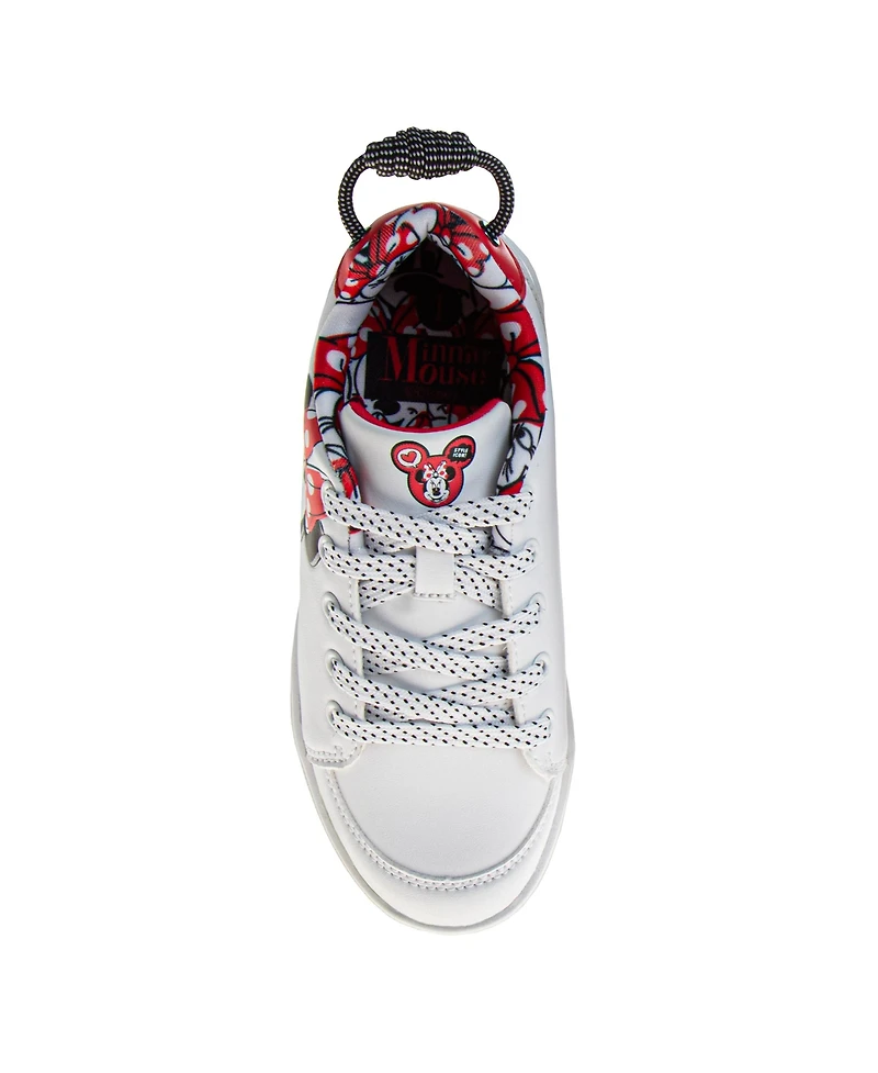 Disney Little and Big Girls Minnie Mouse Lace Up Sneakers