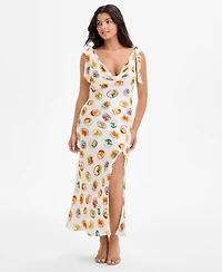 Astr the Label Women's Allexina Printed Tie-Shoulder Dress
