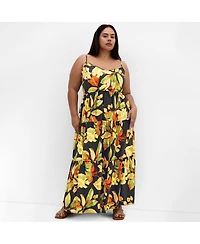 City Chic Plus Oasis Tropical Maxi Dress